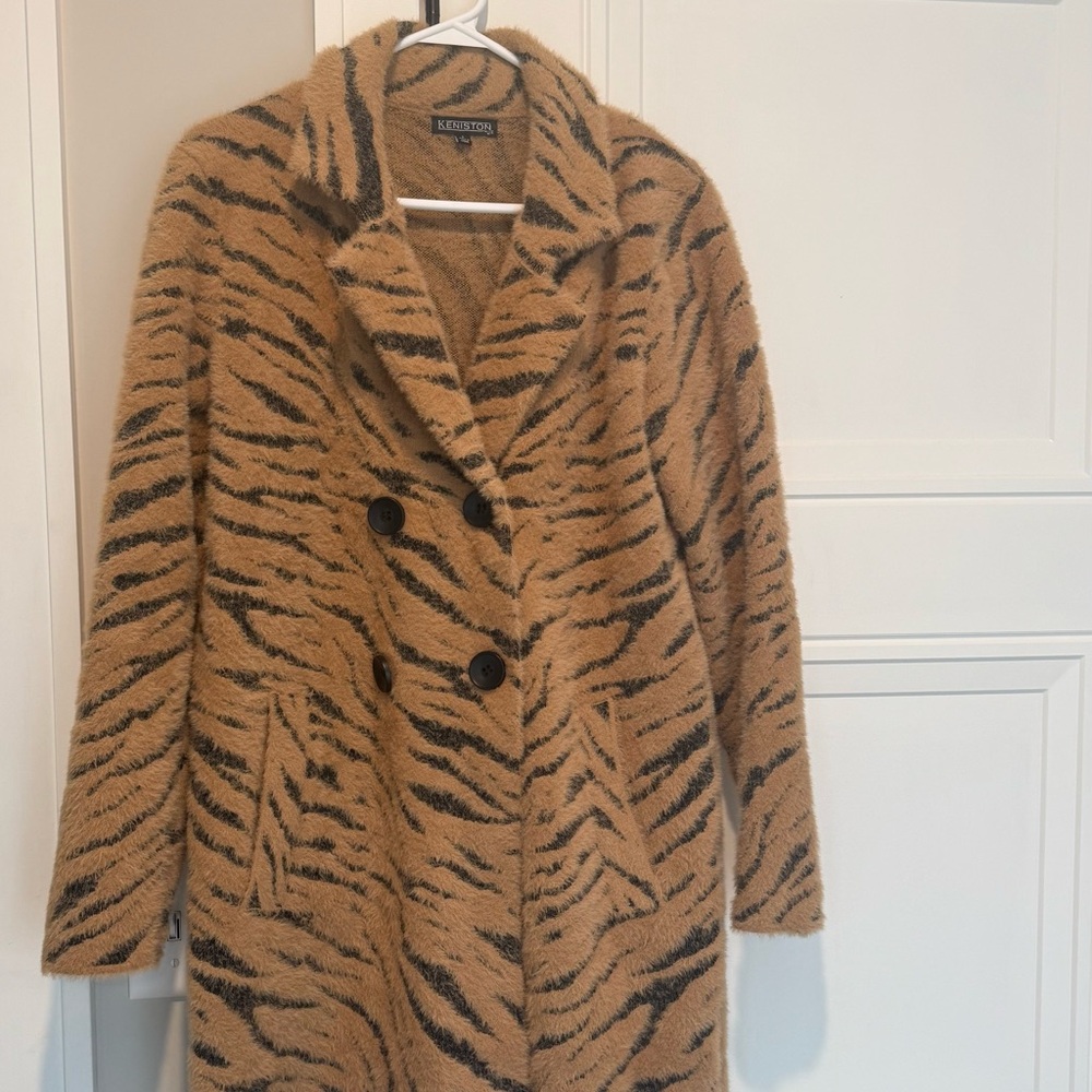 Leopard Print Double-Breasted Coat Keniston Size S